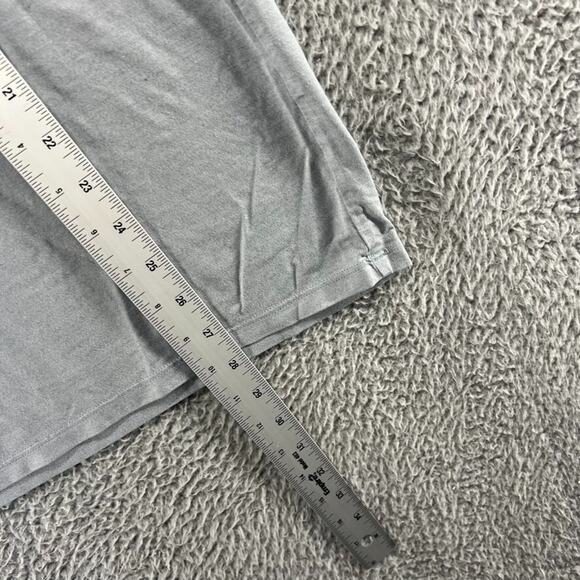 Lululemon Shirt Men's Large Blue Solid Blank Fundamental Lightweight Stretch Gym - Picture 6 of 12